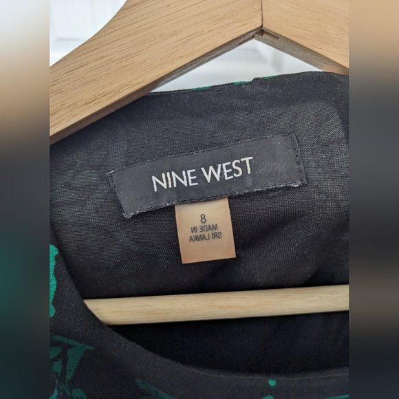 Nine West black and green print tank dress - Picture 2 of 4